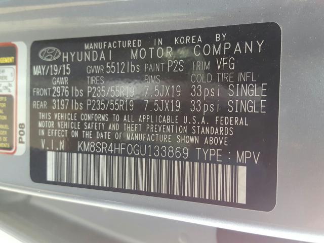 HYUNDAI SANTA FE SE ULTIMATE 2016