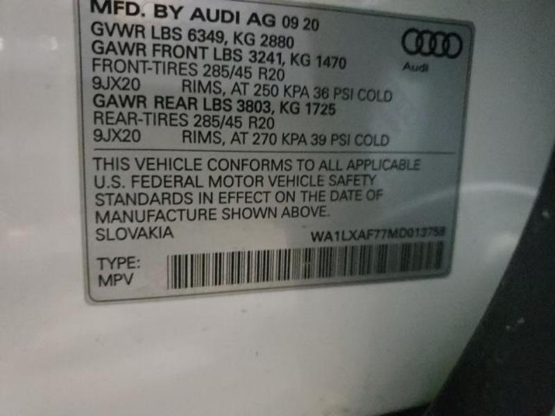 2021 AUDI Q7 PREMIUM PLUS