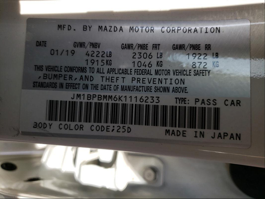 MAZDA 3 PREFERRED 2019