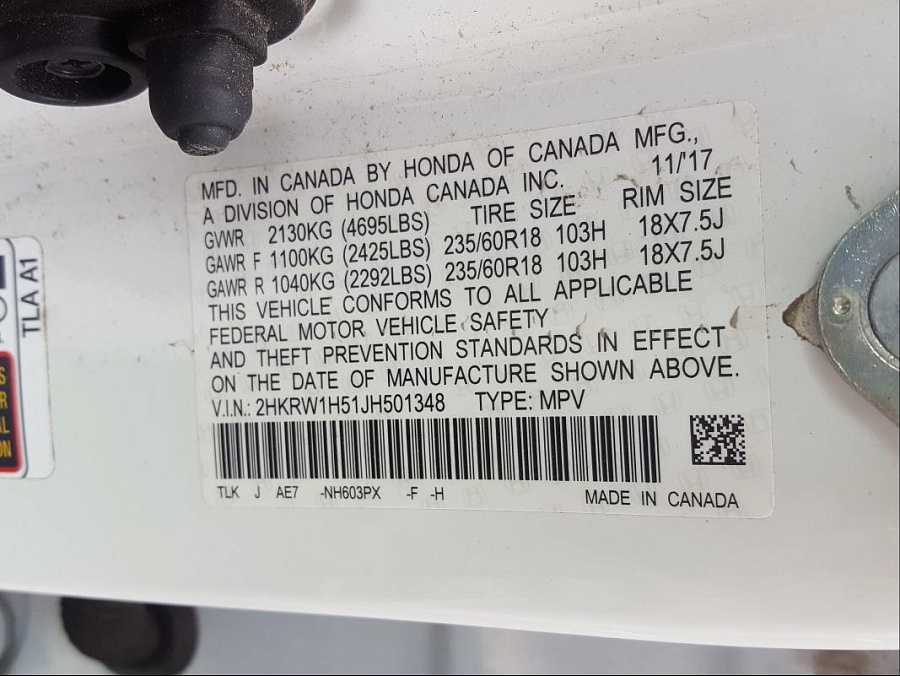 HONDA CR-V EX 2018
